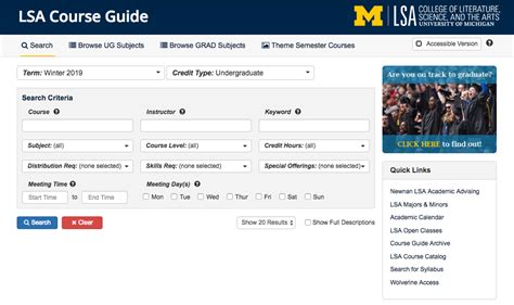 lsa course guide